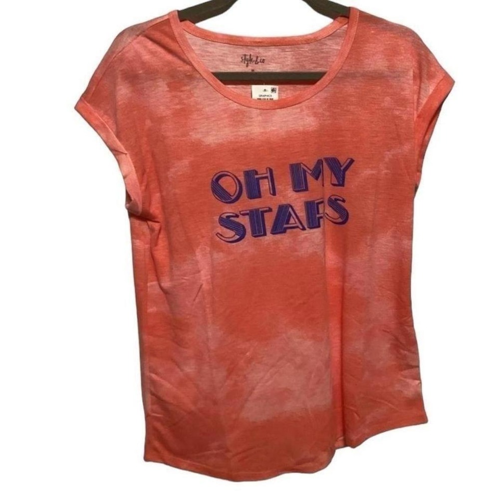 Style & Co‎ orange " oh my stars " size M